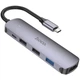 Переходник HUB Hoco HB27 10-Port (Type-C to HDTV+USB3.0+PD+2xUSB2.0) Metal gray - изображение 1