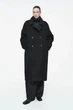 Пальто жіноче COS oversized double-breasted wool coat 1245359001 L Чорний - изображение 6