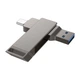 USB флеш-накопичувач Hoco UD15 Clever 256 ГБ USB-A/Type-C Сірий - изображение 5