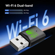 USB Wi-Fi адаптер AX600 Wi-Fi 6 Bluetooth 5.4 дводіапазонний - зображення 2