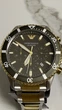 Чоловічий годинник Emporio Armani Diver AR11361 з хронографом (Біколор / Чорний) - зображення 1