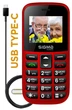 Мобільний телефон Sigma mobile Comfort 50 EASY TYPE-C з великими кнопками, Type-C, червоний, для літніх та простого користування - зображення 1
