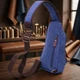 Сумка з USB кабелем через плече із щільного текстилю 21224 Vintage Синя - зображення 4
