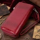 Фактурний клатч на два відділення з лакованої натуральної шкіри ST Leather 22692 Червоний - зображення 4