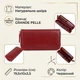Стильный кожаный женский кошелек на молнии GRANDE PELLE 11563 Красный - изображение 3
