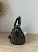 Жіноча коричнева сумка Coach Rowan Satchel з монограмою та брелоком-вишнею, сумка Коач через плече Коач ART161 - зображення 4