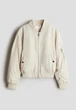 Куртка-бомбер светло-бежевая H&M 134см (400012821) - изображение 1