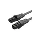Патч-корд 3м, UTP cat 6 RJ-45 flat black Vention (IBABI) - зображення 1