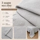 Муслиновый плед-покрывало Mallory Home 3-слойный двусторонний 200×230 см серый - изображение 3
