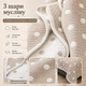 Муслиновый плед-покрывало Mallory Home 3-слойный двусторонний 200×230 см бежевый горошек - изображение 3