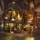 Румбокс Книгарня Сутінки Інтер'єрний конструктор A Twilight Book Mall Book Nook ES-017 + купол - зображення 4