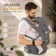Многопозиционная сумка-переноска Hip Seat слинг со съемным сиденьем Leshu 3 в 1 BC-318 Grey - изображение 4