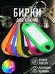 Брелок бирка для ключів бирки брелки на ключі брелоки офісні для дому готелю гардероба на багаж валізу з інфо вікном металевим кільцем паперовою вставкою захисною плівкою пластикові маркувальні підписні Різнокольорові 50 шт GDragon 98_1_50_1 - зображення 1