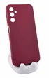Чохол Silicone Case для Samsung Galaxy A24 / A245 бампер із мікрофіброю бордовий - зображення 1