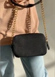 Женская сумка 00832 Guess кросс-боди черная с золотой фурнитурой - изображение 8