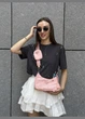 Женская сумка Prada хобо светло-розовая - изображение 8