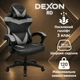 Игровое кресло с широким сиденьем DEXON RD-6017 из экокожи, Серое - изображение 5