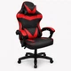 Игровое кресло с широким сиденьем DEXON RD-6017 из экокожи, Красное - изображение 1