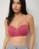 Бавовняний бюстгальтер Nicoletta фуксія у рубчик без Push-up 80B (80574) - изображение 1