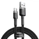 Зарядний кабель Baseus Cafule Type-C 2A 3m Gray/Black (CATKLF-UG1) - изображение 1