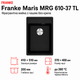 Мийка кухонна без крила Franke Maris MRG 610-37 TL прямокутна фраграніт 410 x 510 мм Onyx (114.0668.861) - зображення 1