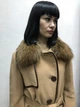 Пальто жіноче кашемірове Max Mara з натуральним хутряним коміром M світло-коричневе - изображение 5