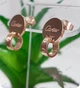 Сережки - гвоздики Cartier в золотому кольорі - зображення 1