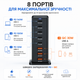 Професійна док-станція 600W GaN Pro: Мережевий адаптер на 8 виходів, швидкий порт Type-C 140W мультизарядна станція (534) - зображення 4