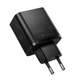 Зарядне HOCO GaN N75 2xType-C 1xUSB PD65W чорне - изображение 6