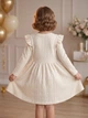 Сукня з довгим рукавом Mevis молочна 070944 Happy Baby розмір 98 - изображение 4