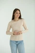 Футболка длинный рукав Наталюкс 2XL бежевый (2123133287561) - изображение 1