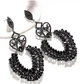 Женские сережки "Анжелика" 14 см jewelry Черные - изображение 3