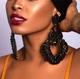 Женские сережки "Анжелика" 14 см jewelry Черные - изображение 4