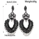 Женские сережки "Анжелика" 14 см jewelry Черные - изображение 5