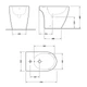 Біде підлогове Qtap Presto Quadro 540×340×400 мм, White QTPRE29W49124 - зображення 2