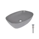 Раковина накладная Qtap Cardinal 500х380х140 мм, Stone grey, прямоугольная, с донным клапаном QTCAR188SG49824 - изображение 1