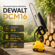 Аккумуляторная минипила DCM16 48V 6Ah, цепная пила 200 мм для веток и сада, 12 м/с, 2 АКБ - изображение 1