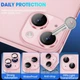 Захисне скло Epik Metal Classic на камеру (в упак.) на Apple iPhone 13 mini / 13 Рожевий / Pink - зображення 4
