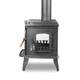 Чавунна піч камін Flame Stove Altara Lux з бічними дверцятам 10 кВт - зображення 9