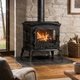Чавунна піч камін Flame Stove Altara Lux з бічними дверцятам 10 кВт - зображення 10