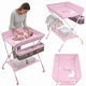 Пеленальний столик для немовлят Orsetto Care Pink пеленальний матрац поличка для аксесуарів дитячий пеленатор столик для сповивання переодягання малюка - зображення 1