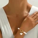 Браслет Love з штучними перлами - зображення 4