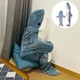Кигуруми пижама акула унисекс серо-синяя L - изображение 7