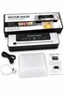 Вакуумний пакувальник для продуктів Vacuum Sealer LL-368 120 Вт вакууматор ручний з різаком чорно-білий - зображення 2
