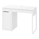 Письмовий стіл, білий, 105x50 см IKEA MICKE 802.130.74 - зображення 1