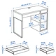 Письмовий стіл, білий, 105x50 см IKEA MICKE 802.130.74 - зображення 4