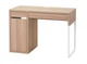Письмовий стіл, імітація дуба, біла морилка, 105x50 см IKEA MICKE 804.847.63 - зображення 1