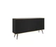 Комод Perfect Home Оро/Oro K160 MDF 3-дверний з чорними ніжками Чорний - зображення 3