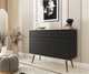 Комод Perfect Home Оро/Oro KSZ107 MDF 2-дверний з 2 ящиками та чорними ніжками Чорний - зображення 1