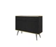 Комод Perfect Home Оро/Oro KSZ107 MDF 2-дверний з 2 ящиками та чорними ніжками Чорний - зображення 3